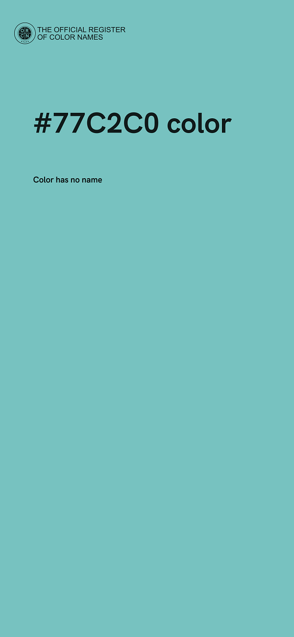 #77C2C0 color image