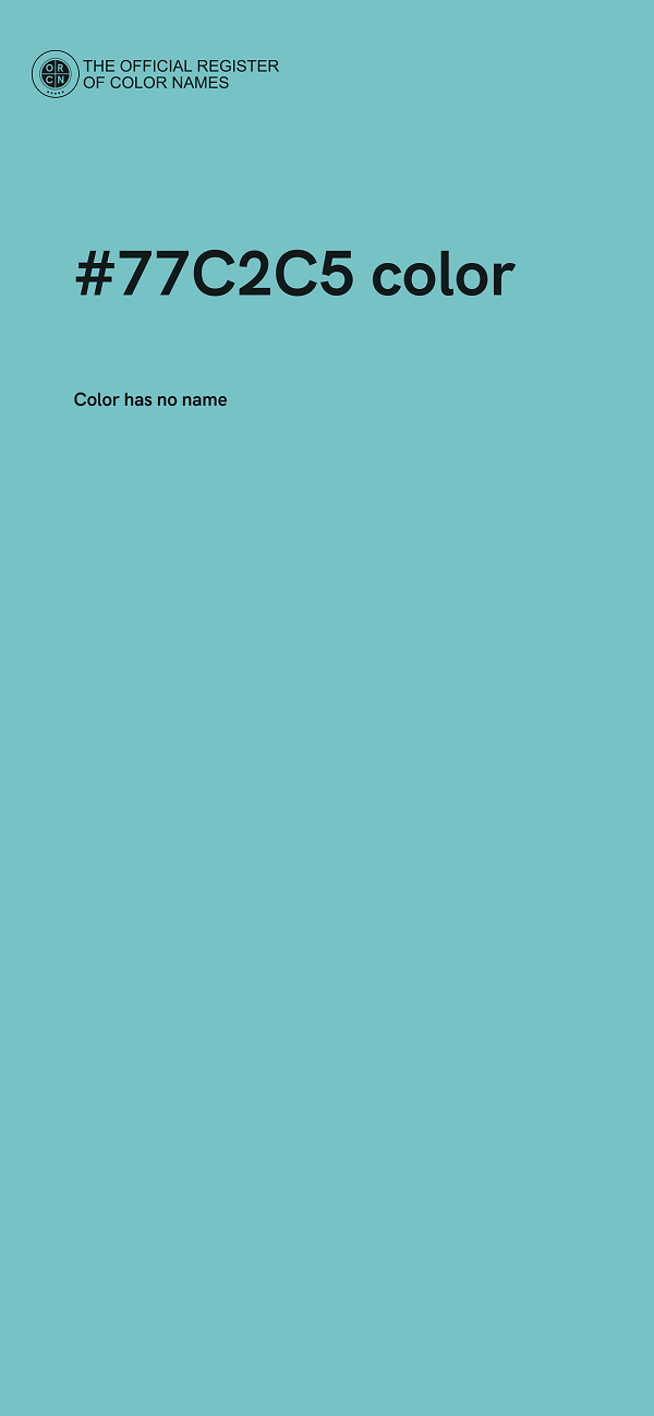 #77C2C5 color image