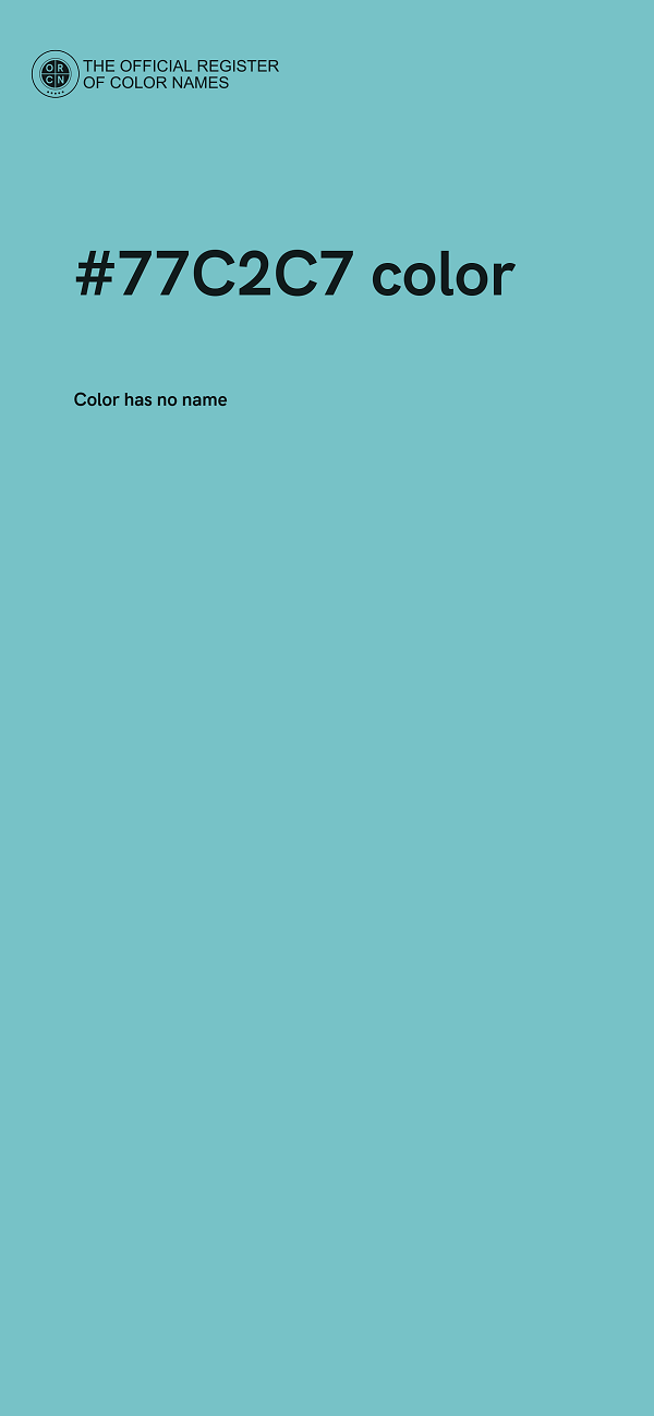 #77C2C7 color image