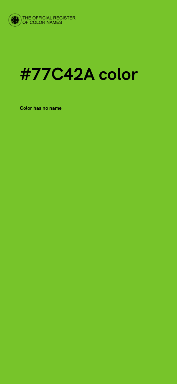 #77C42A color image
