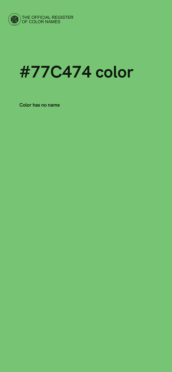 #77C474 color image