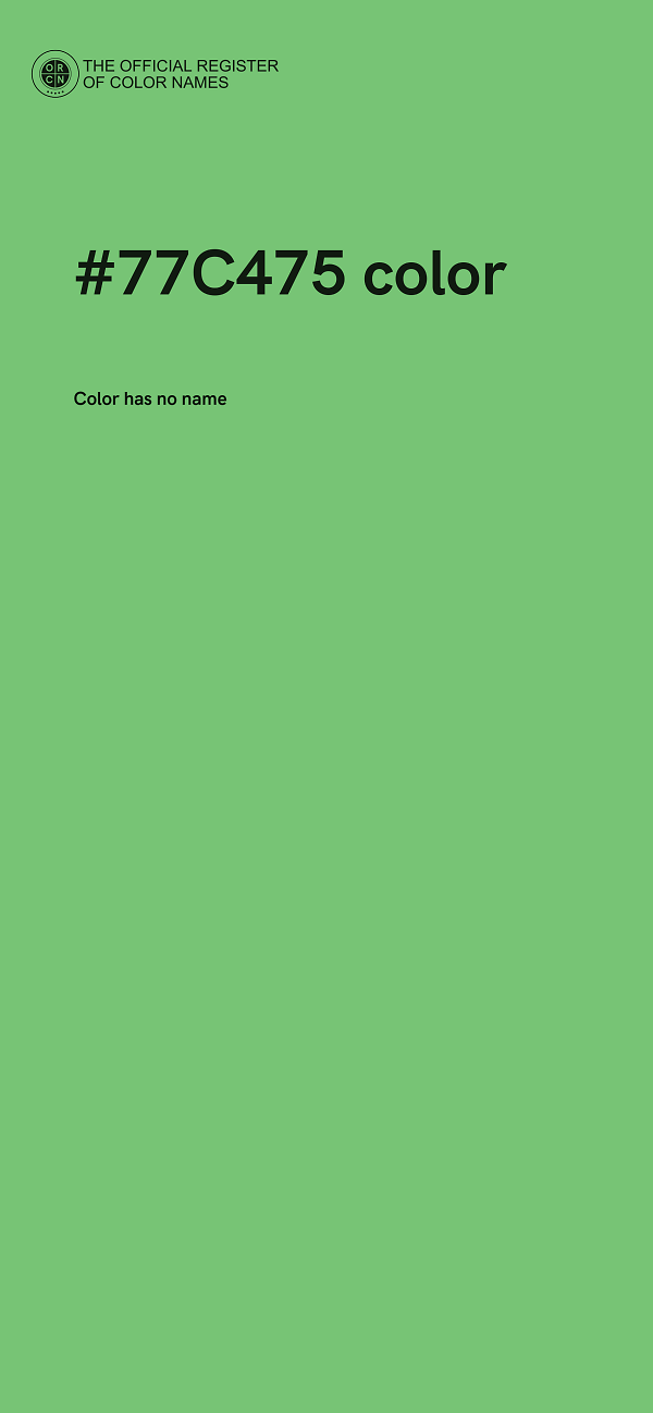 #77C475 color image