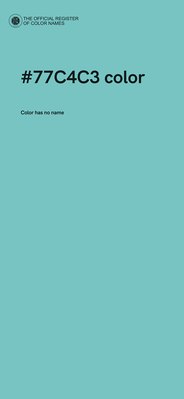 #77C4C3 color image