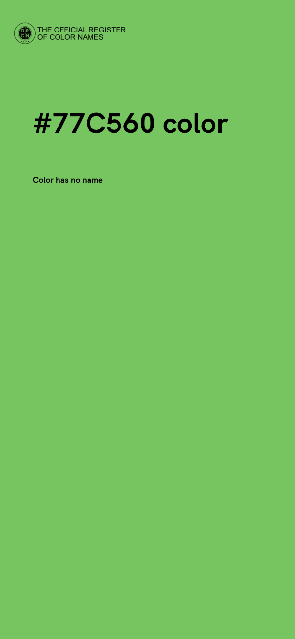#77C560 color image
