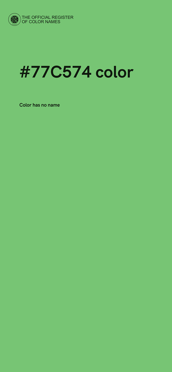 #77C574 color image