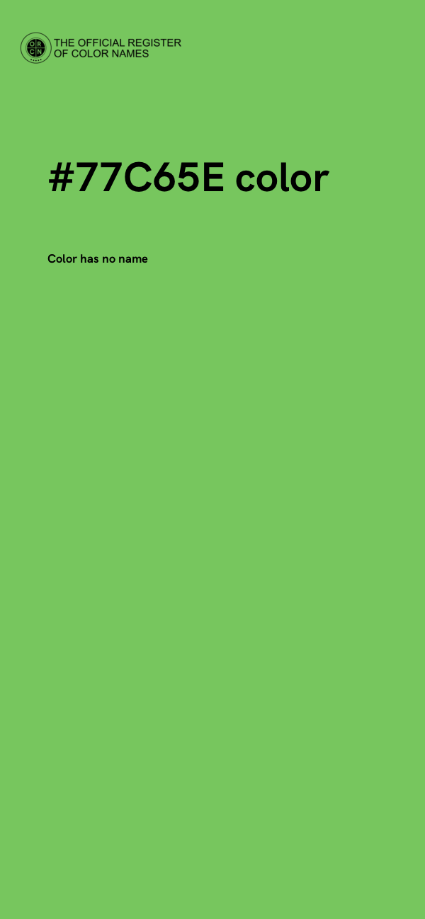 #77C65E color image