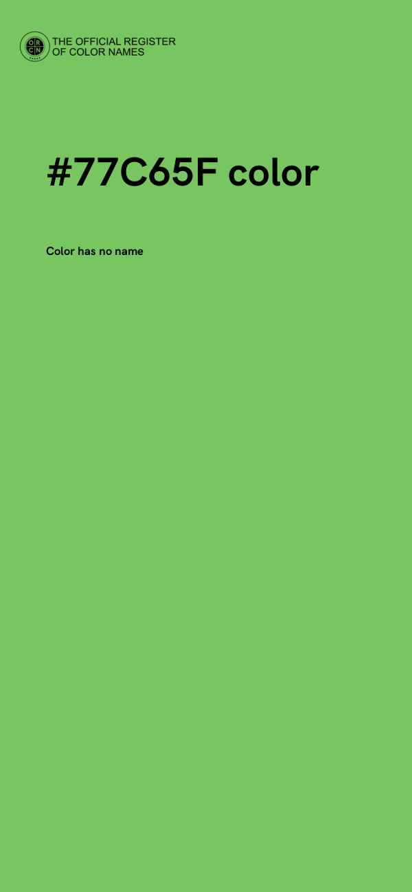 #77C65F color image