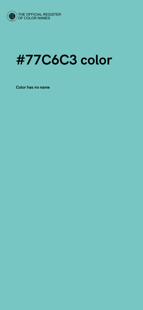 #77C6C3 color image