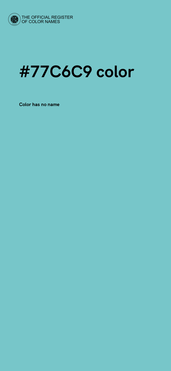 #77C6C9 color image