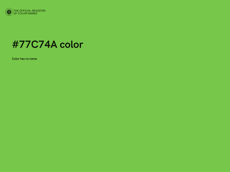 #77C74A color image