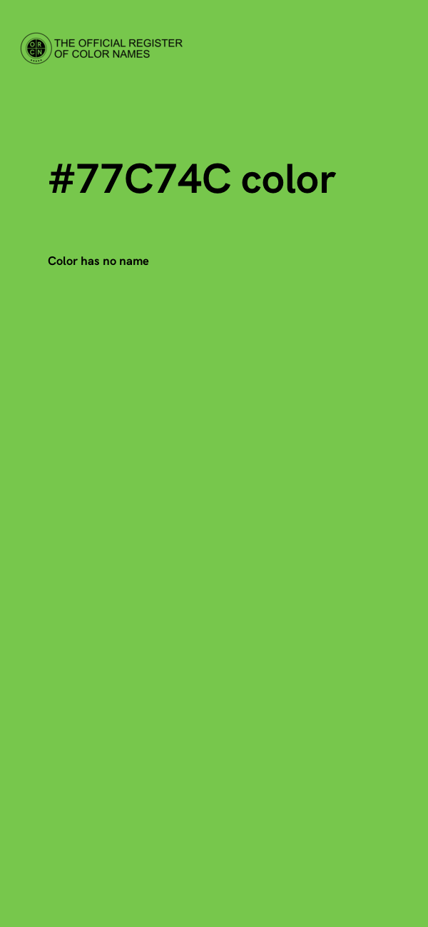 #77C74C color image