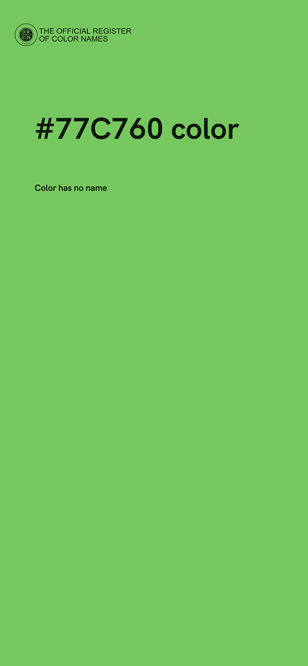 #77C760 color image