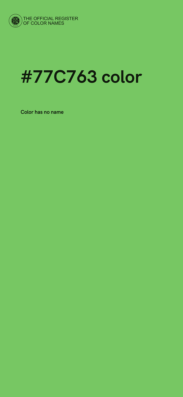 #77C763 color image