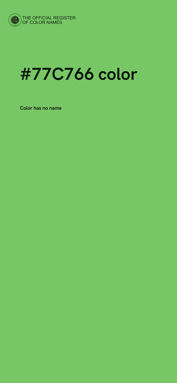 #77C766 color image