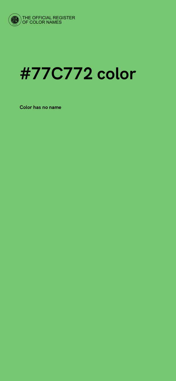 #77C772 color image