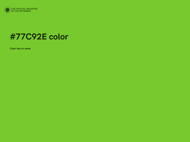 #77C92E color image