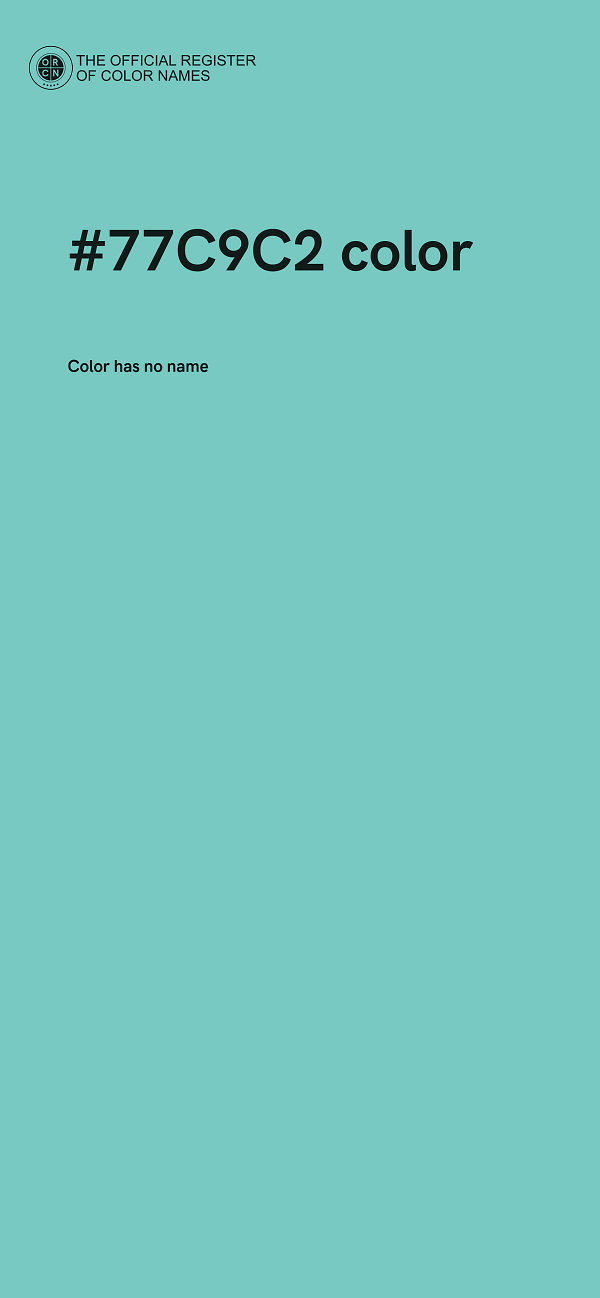 #77C9C2 color image