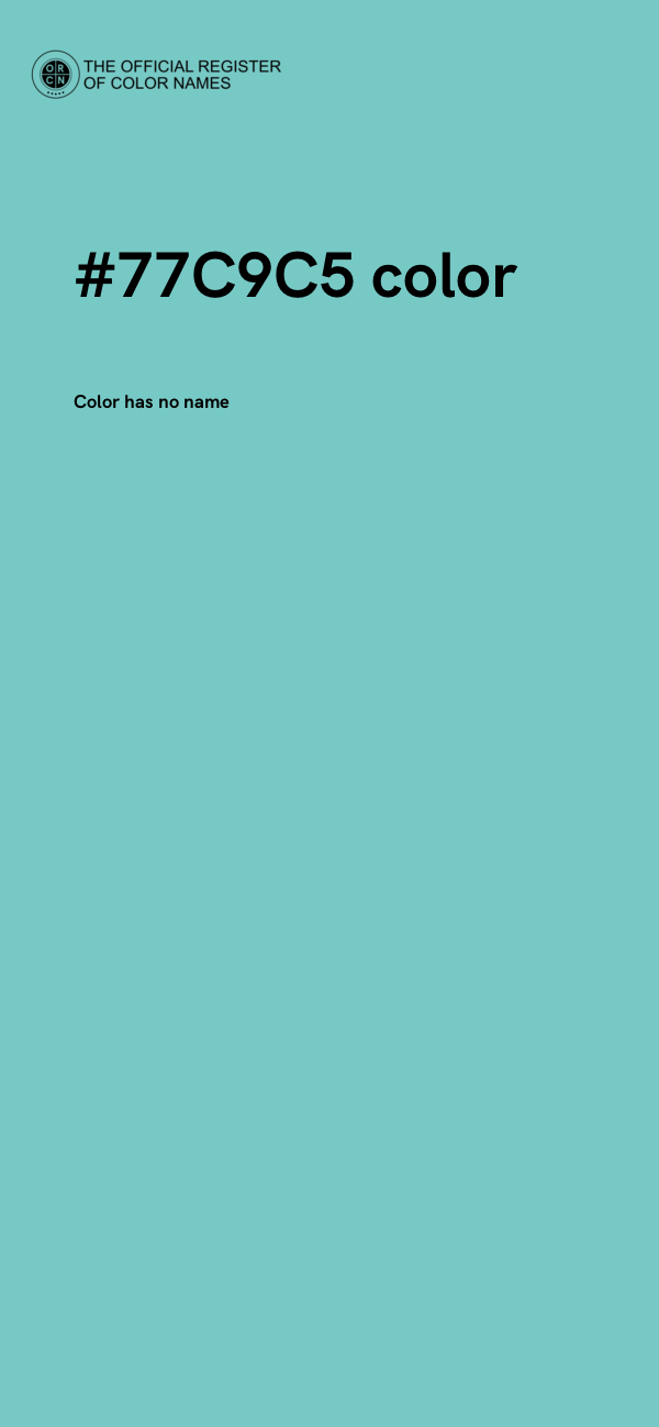 #77C9C5 color image