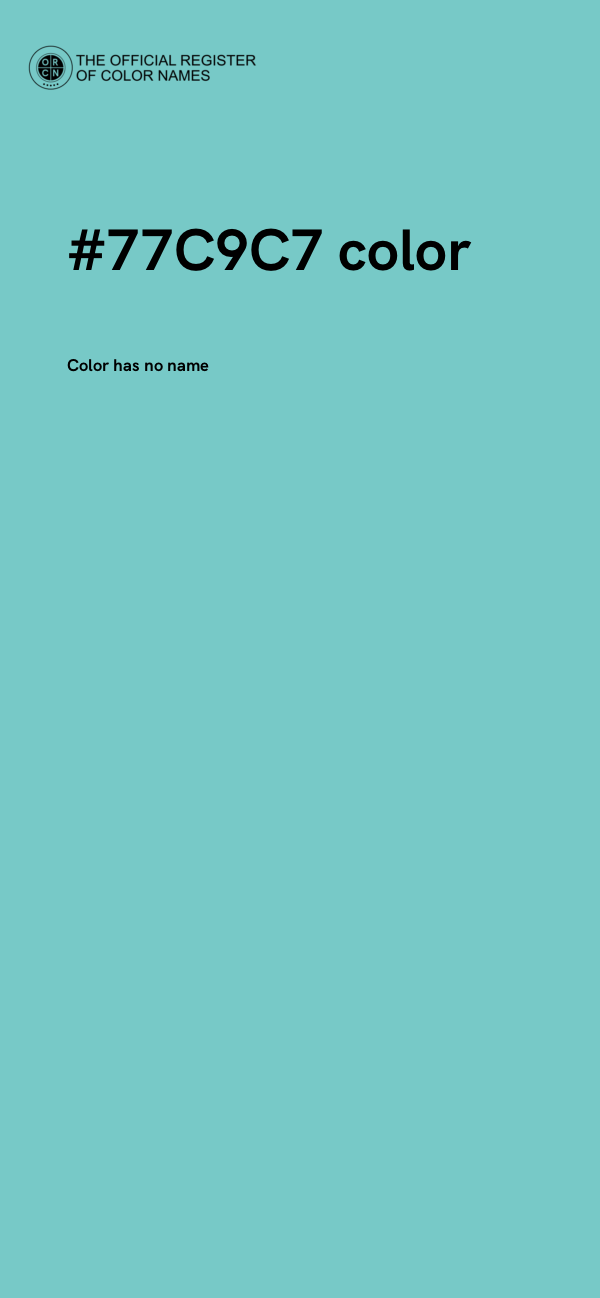 #77C9C7 color image