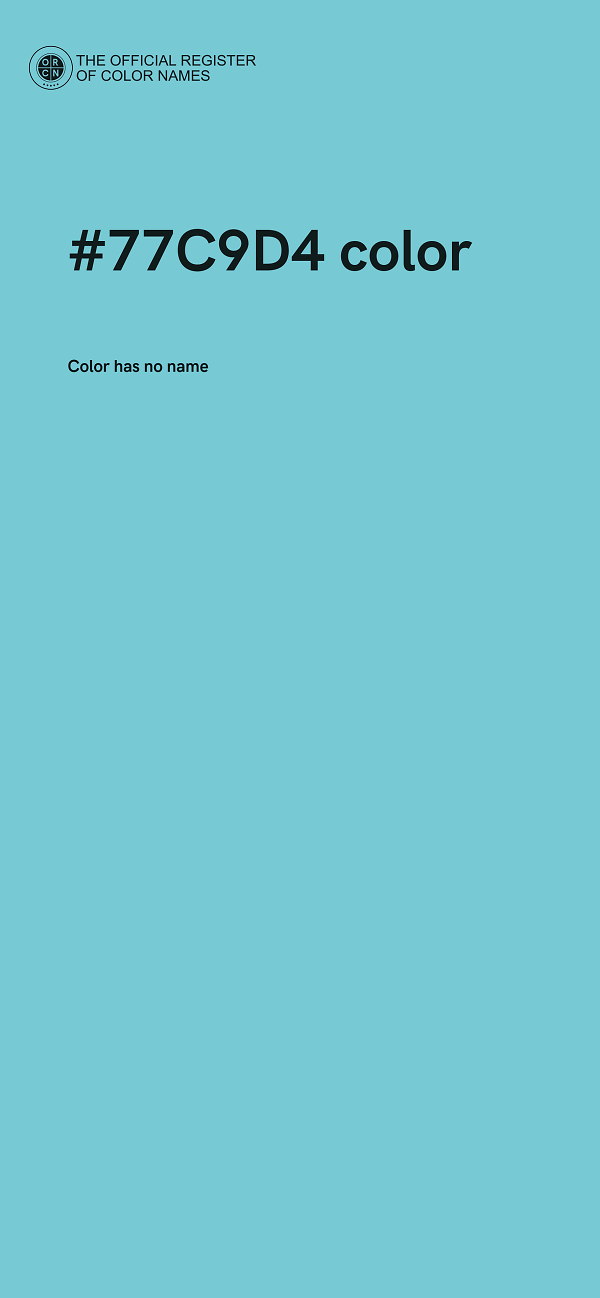 #77C9D4 color image