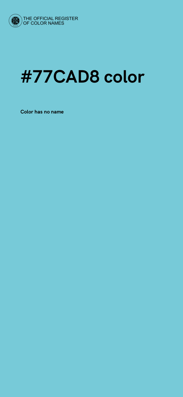 #77CAD8 color image