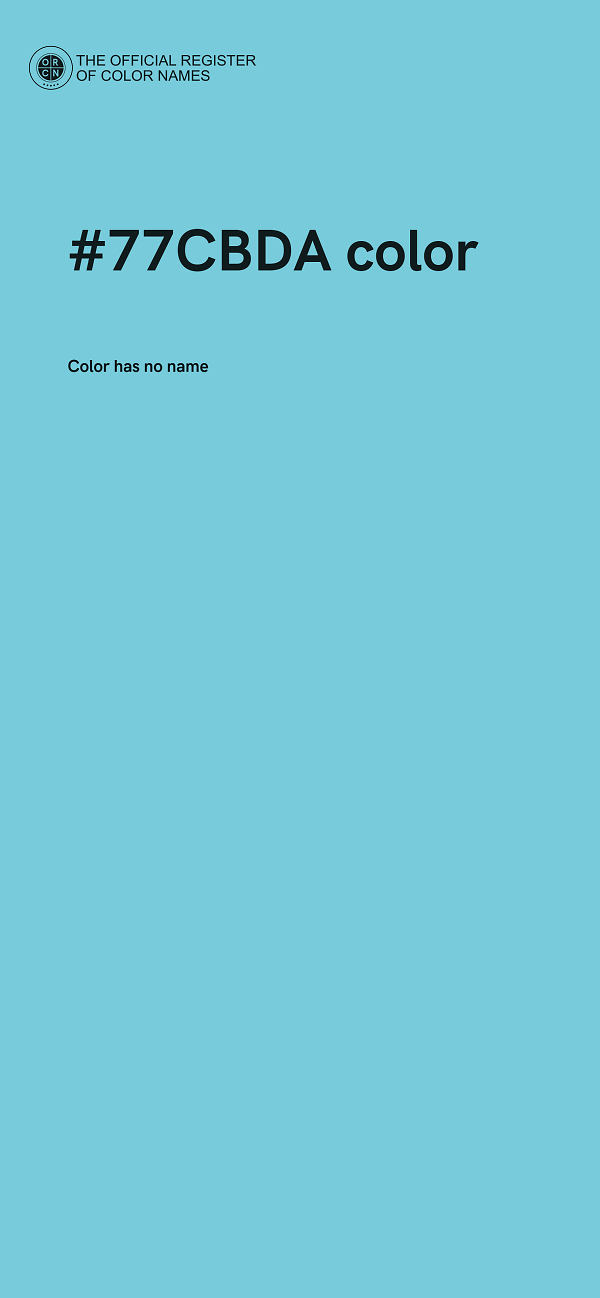 #77CBDA color image
