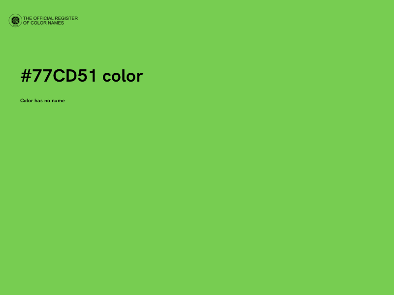 #77CD51 color image