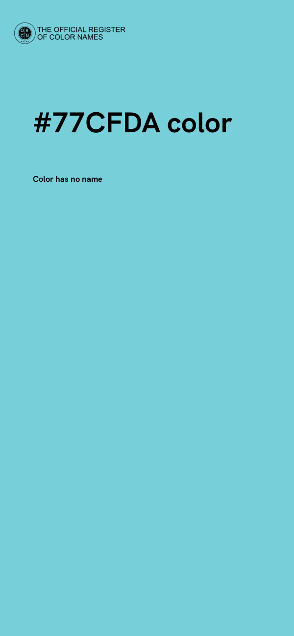 #77CFDA color image