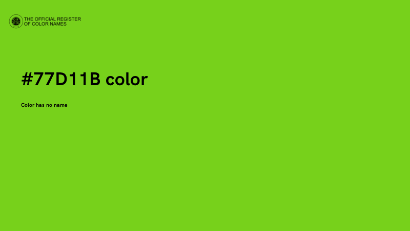 #77D11B color image