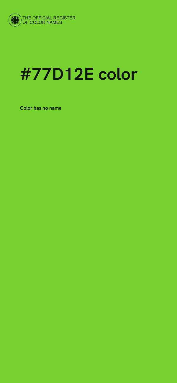 #77D12E color image