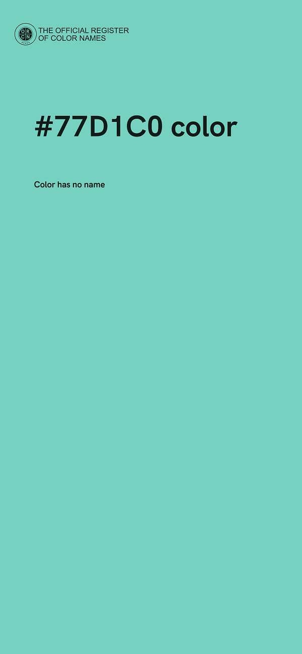 #77D1C0 color image