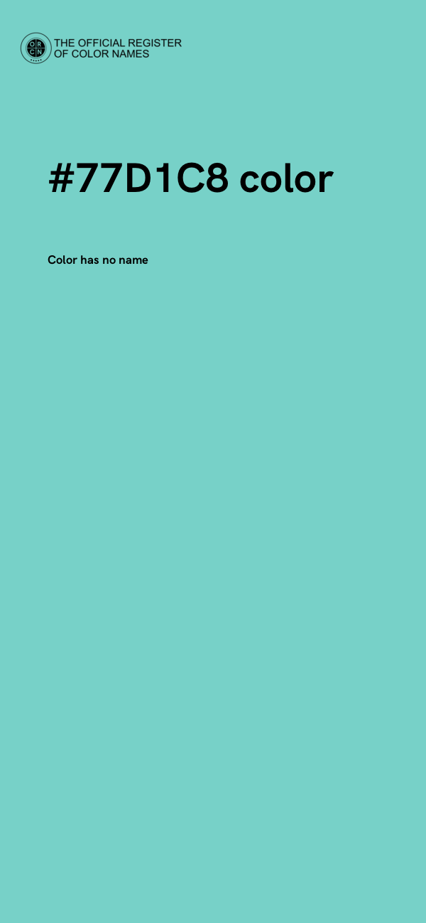 #77D1C8 color image