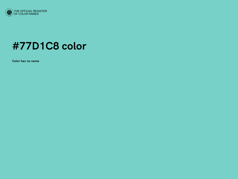 #77D1C8 color image