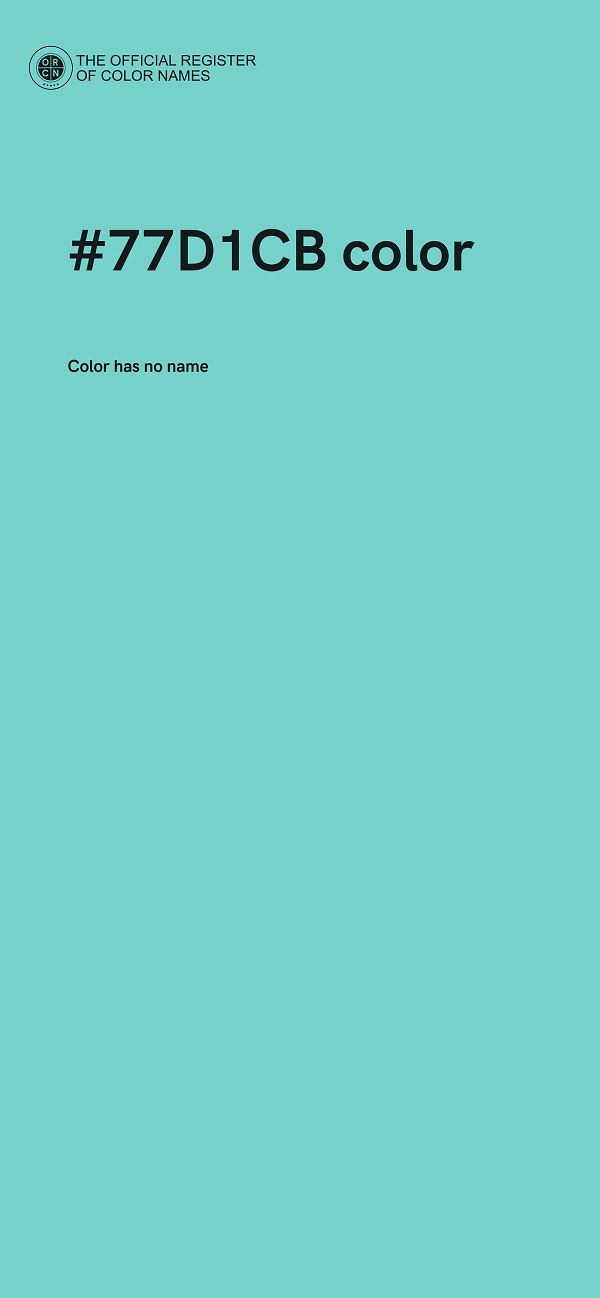 #77D1CB color image