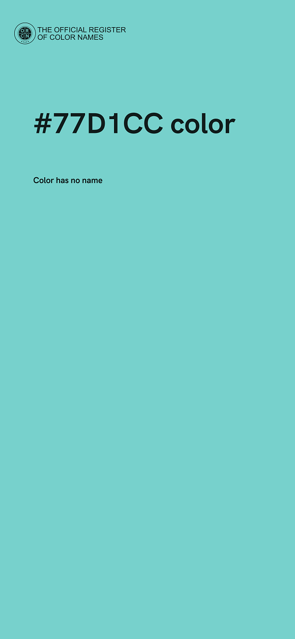 #77D1CC color image