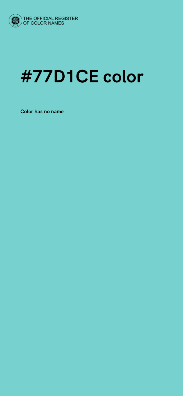 #77D1CE color image