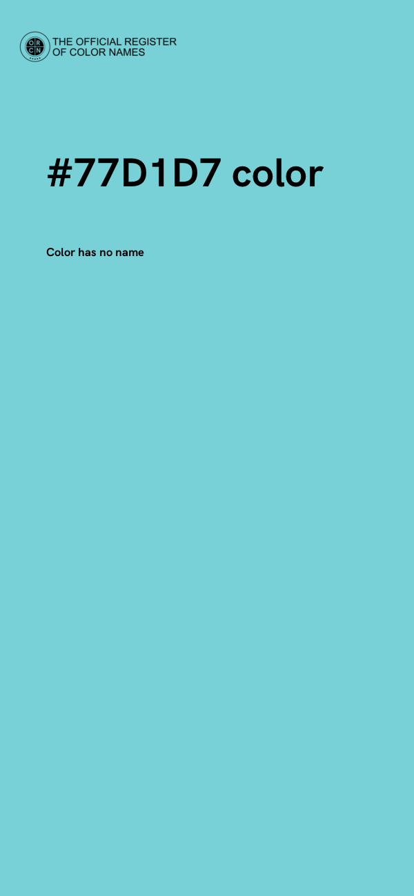#77D1D7 color image