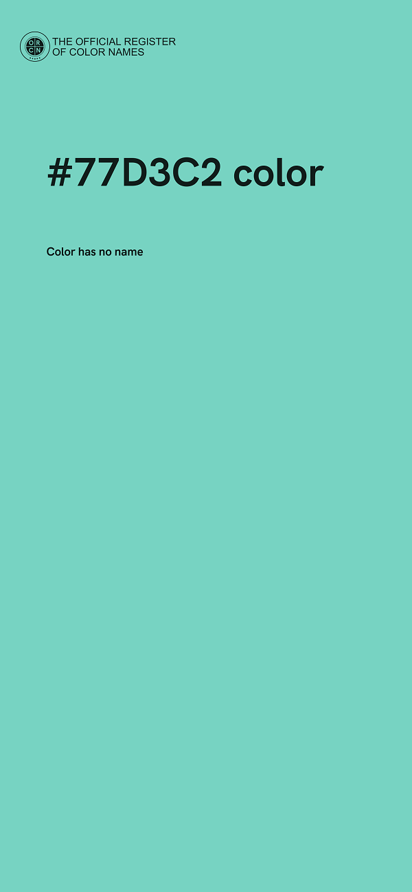 #77D3C2 color image