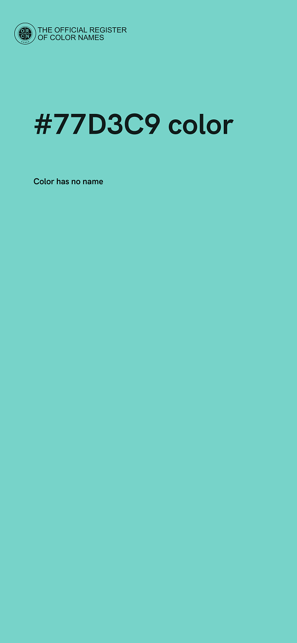 #77D3C9 color image