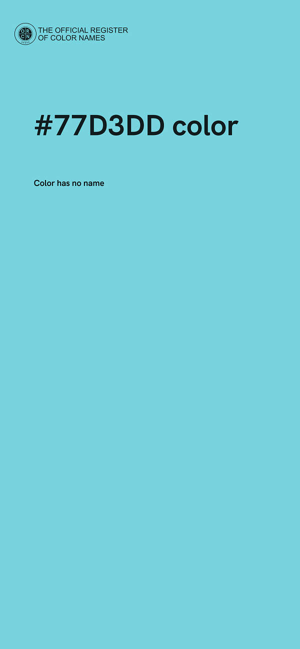 #77D3DD color image