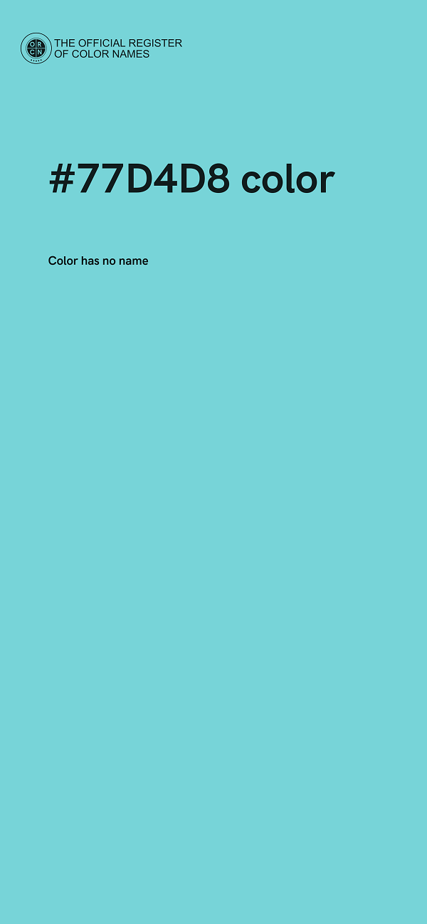 #77D4D8 color image
