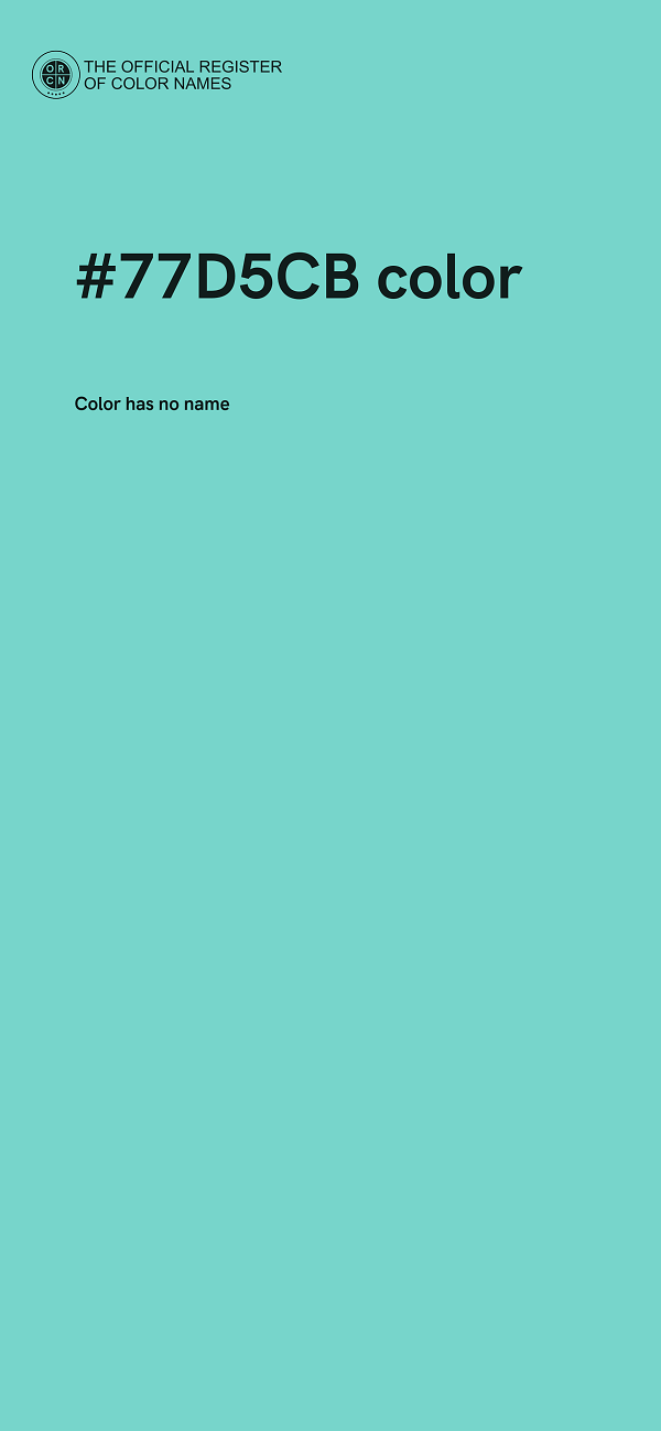 #77D5CB color image
