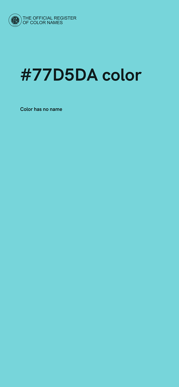 #77D5DA color image