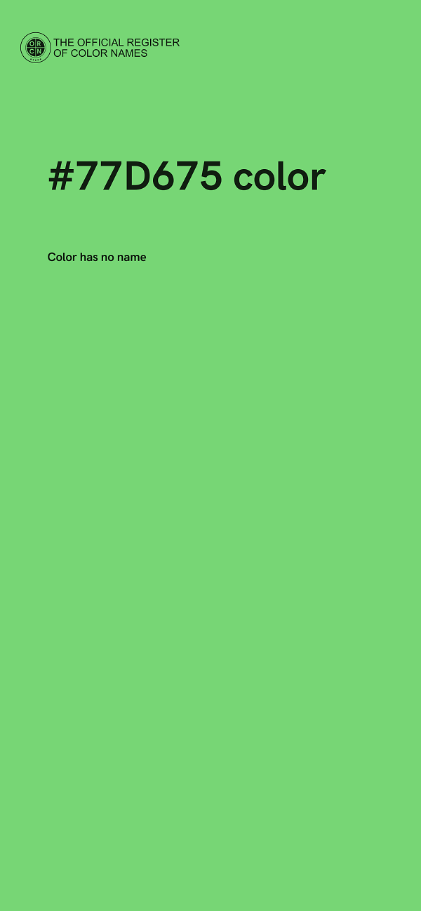 #77D675 color image