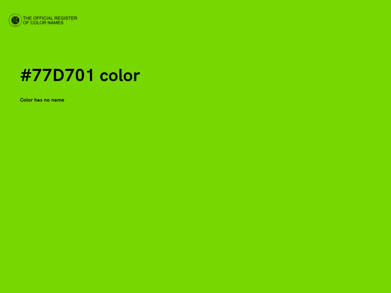 #77D701 color image