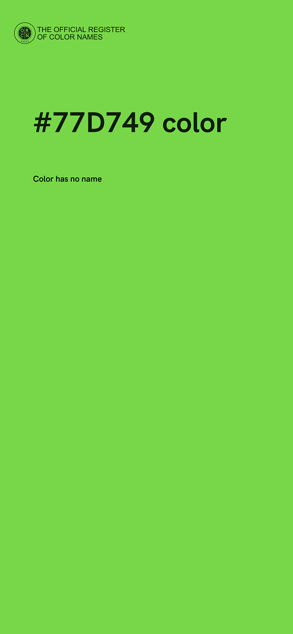 #77D749 color image
