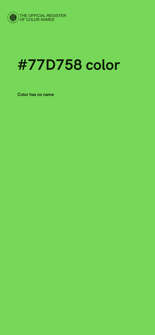 #77D758 color image