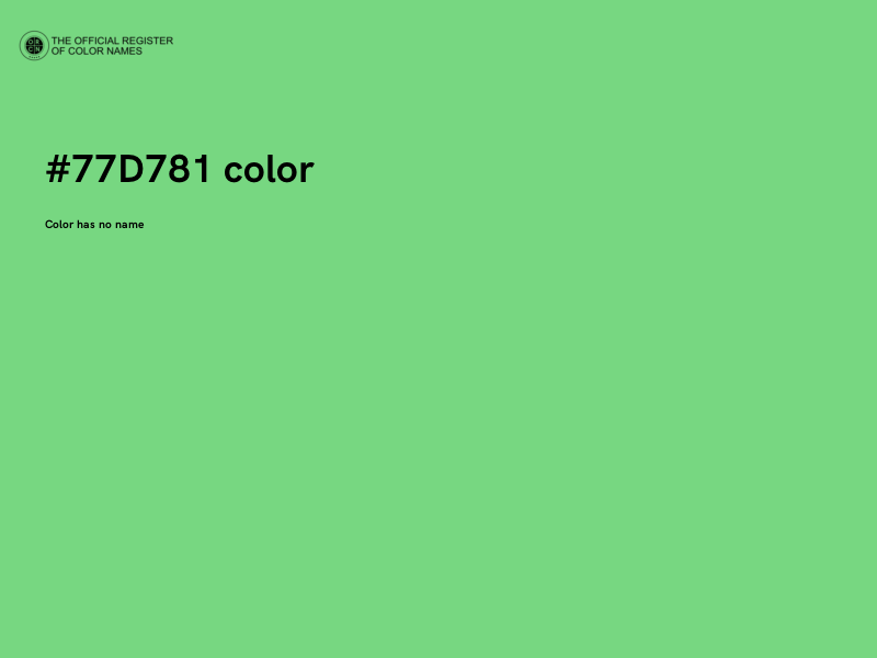 #77D781 color image