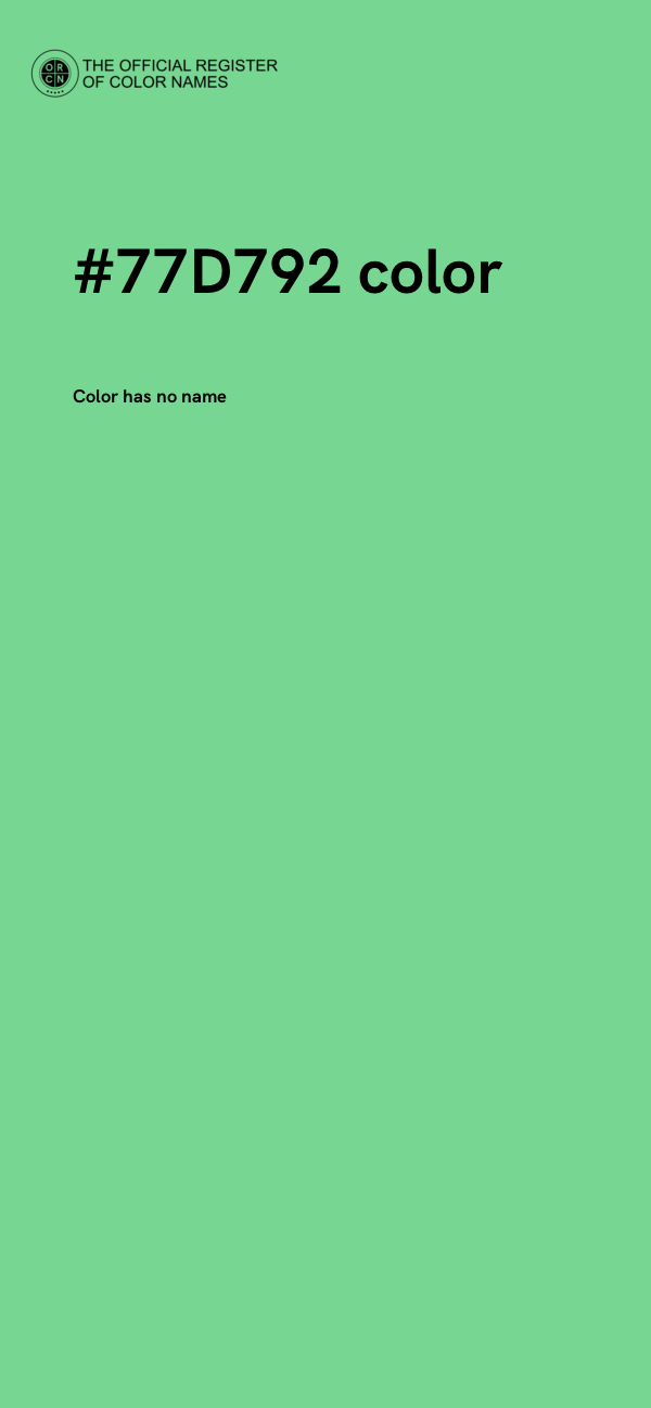 #77D792 color image