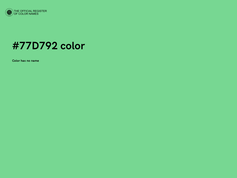 #77D792 color image